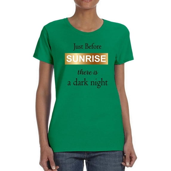 Just Before Sunrise Gold Foil T-Shirt Women -Image by Shutterstock, Female Large