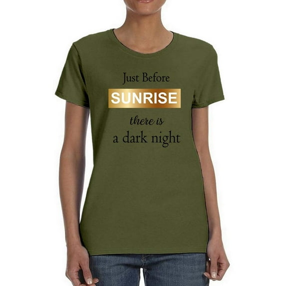 Just Before Sunrise Gold Foil T-Shirt Women -Image by Shutterstock, Female Medium