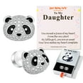 thumbnail image 1 of JustBeingCute Panda Earrings for Girls Women, Nickel-Free 925 Real Sterling Silver Stud Earrings Birthday Mothers Day Jewelry Gifts Her/Mom/Daughter, 1 of 9
