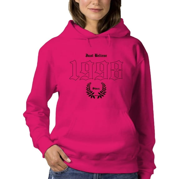 Just Believe 1998 Garland Hoodie Women -Image by Shutterstock, Female Large