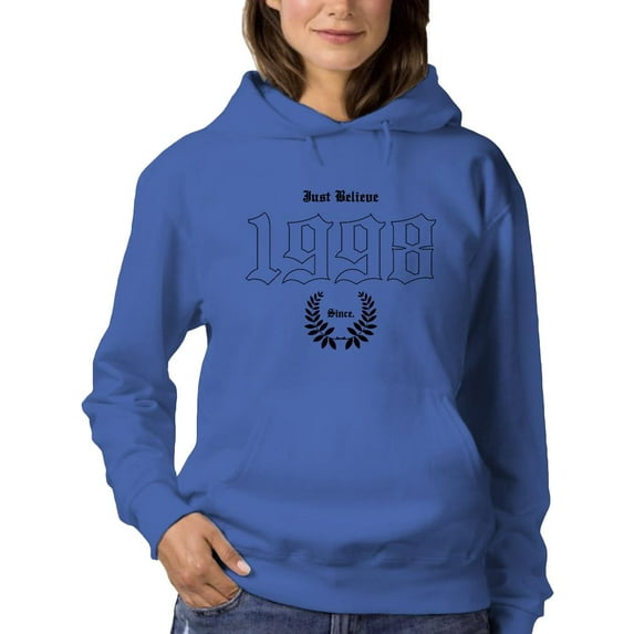 Just Believe 1998 Garland Hoodie Women -Image by Shutterstock, Female Small