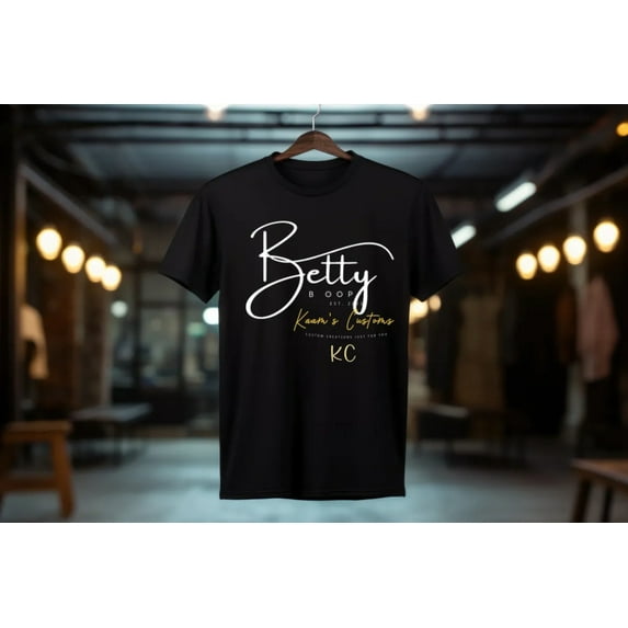 Just Betty Black;Small Crew Neck T-Shirt