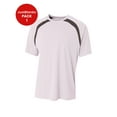 thumbnail image 1 of JustBlanks Mens Moisture Wicking Athletic Performance Crew Spartan Color Block Short Sleeve, 1 of 1