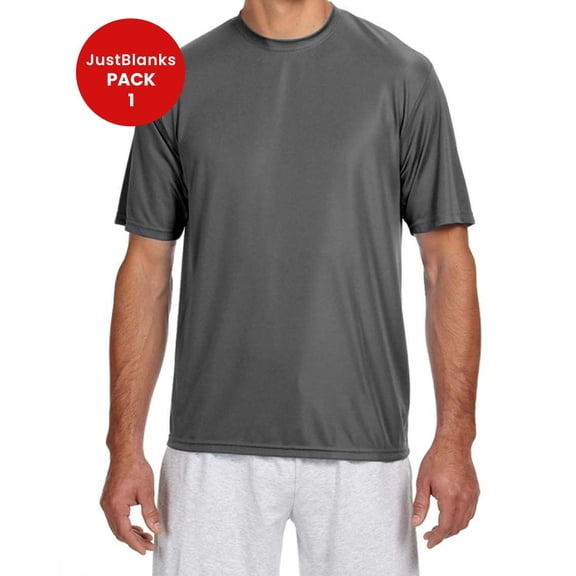 JustBlanks Mens Workout Short Sleeve Tops Cooling Performance Athletic T Shirt