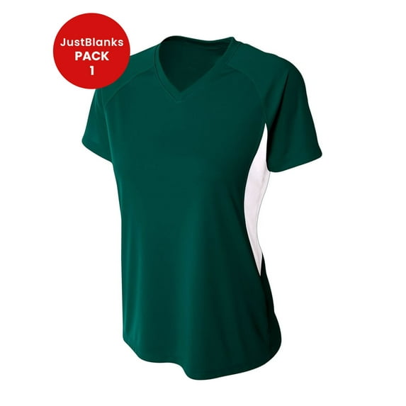 JustBlanks Women Short Sleeve Workout High Performance Athletic V Neck T Shirts