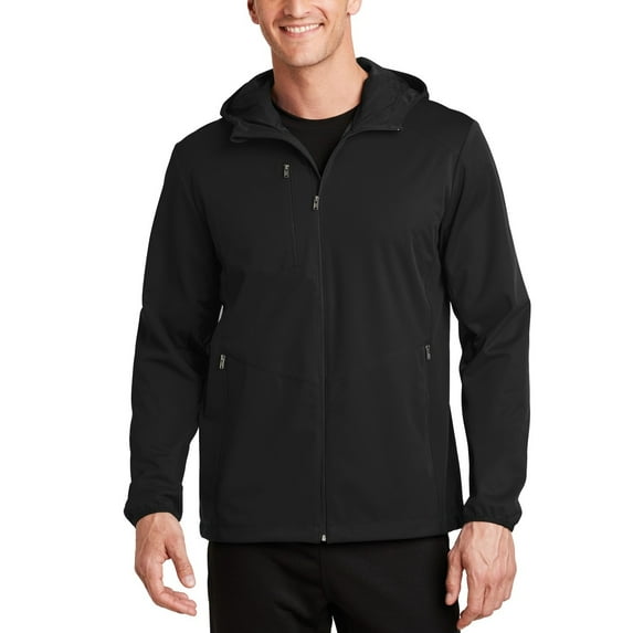 JustBlanks Active Hooded Soft Shell Jacket with Adjustable Hood Water Resistant Fabric