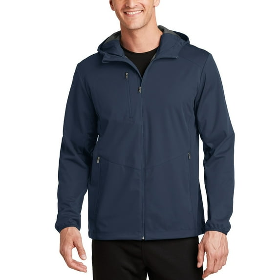 JustBlanks Active Hooded Soft Shell Jacket with Adjustable Hood Water Resistant Fabric