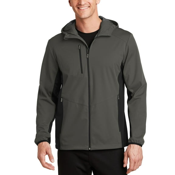 JustBlanks Active Hooded Soft Shell Jacket with Adjustable Hood Water Resistant Fabric