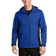 thumbnail image 1 of Just Blanks Active Hooded Soft Shell Jacket, True Royal/ Deep Black, 4XL, 1 of 1