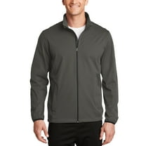 Just Blanks Active Soft Shell Jacket Fabric Breathability Rating Reverse Coil Zipper, Grey Steel, 4XL