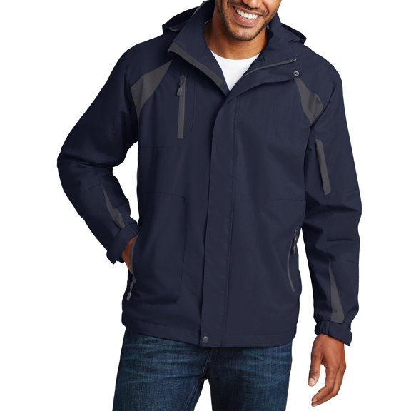 Just Blanks All-Season II Jacket Critically Sea Sealed For Added Waterproof Protection, True Navy/Iron Grey, 4XL
