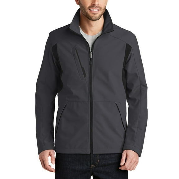JustBlanks Mens Back Block Soft Shell Jacket with Microfleece Lining Water Resistant Windproof