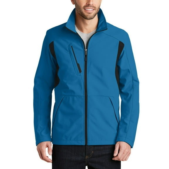 JustBlanks Mens Back Block Soft Shell Jacket with Microfleece Lining Water Resistant Windproof