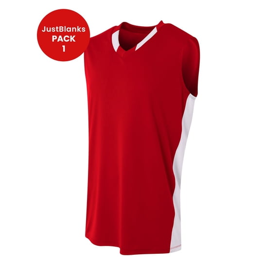 JustBlanks Mens Backcourt Basketball Jersey Lightweight Moisture Wicking Durable