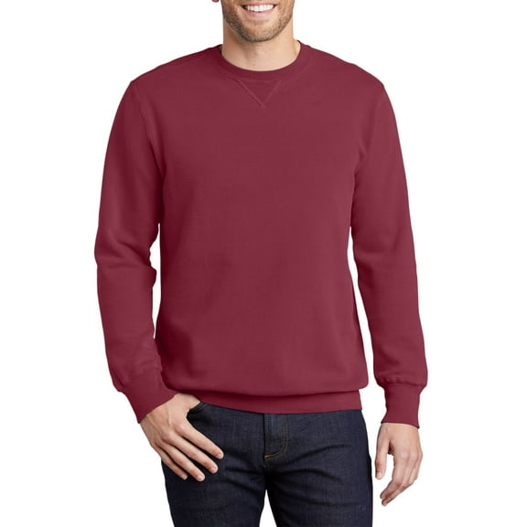 JustBlanks Men Women Beach Wash Garment Dyed Crewneck Soft Cotton Poly Blend Vintage Style Sweatshirt