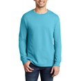 thumbnail image 1 of JustBlanks Garment Dyed Long Sleeve Ring Spun Cotton Crewneck Classic Fit Soft Washed T Shirt, 1 of 1