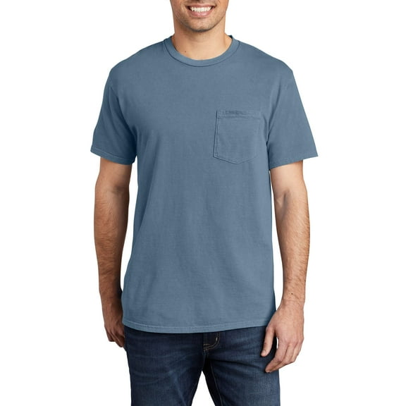 JustBlanks Garment Dyed Cotton Pocket Short Sleeve Crewneck T Shirt