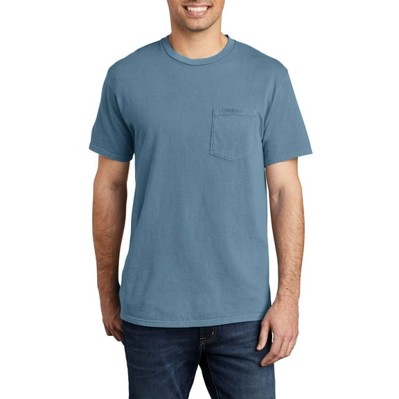 JustBlanks Garment Dyed Cotton Pocket Short Sleeve Crewneck T Shirt