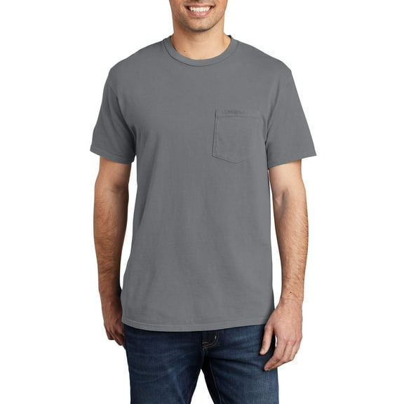 JustBlanks Garment Dyed Cotton Pocket Short Sleeve Crewneck T Shirt