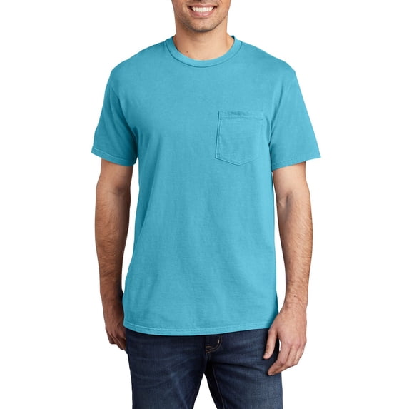 JustBlanks Garment Dyed Cotton Pocket Short Sleeve Crewneck T Shirt
