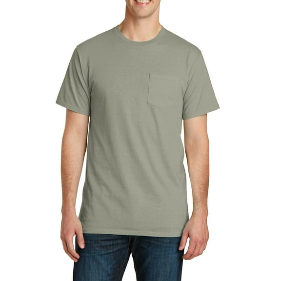 JustBlanks Garment Dyed Cotton Pocket Short Sleeve Crewneck T Shirt