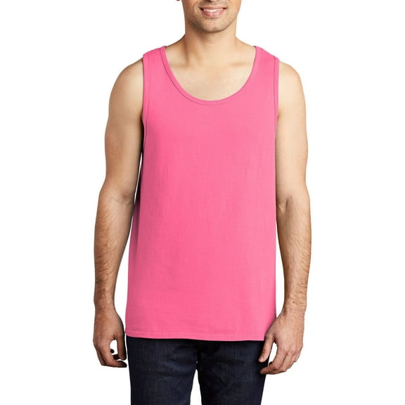 Just Blanks Beach Wash Garment Dyed Tank Top, Neon Pink, 4XL