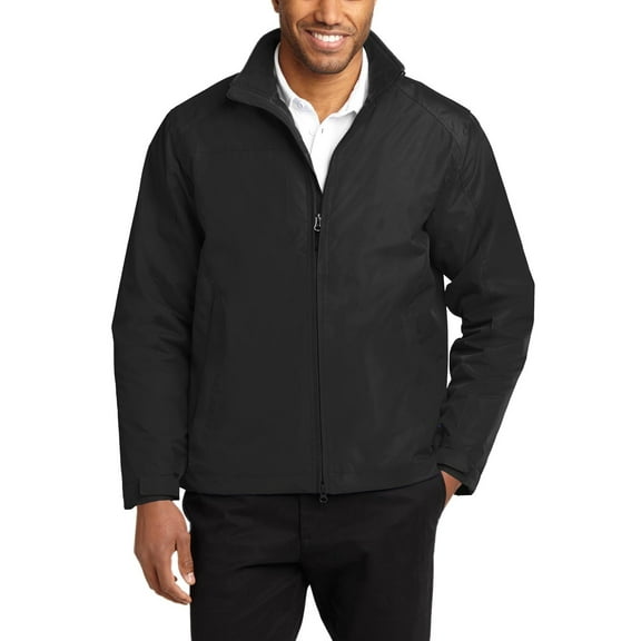 Just Blanks Challenger II Jacket Two Way Zipper Hidden Zippered Chest Pocket And Open Hem, True Black/True Black, 6XL