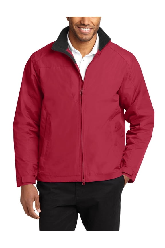 Challenger II Water Resistant Nylon Jacket with Fleece Lining Adjustable Features