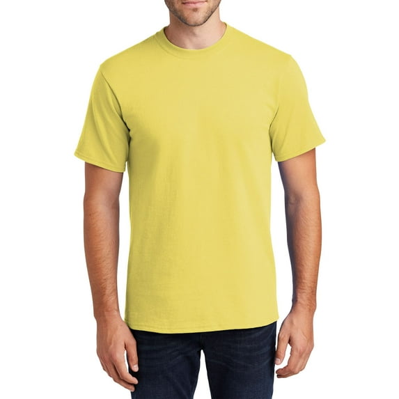 Just Blanks Classic Fit T-Shirt – Soft, Durable, Comfortable Cotton Tee for Everyday Wear, Yellow, 5XL
