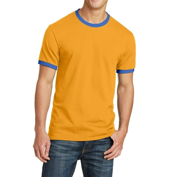 JustBlanks Core Cotton Ringer Crew Neck Comfort And Relabeling Tee