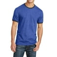 thumbnail image 1 of JustBlanks Cotton Blend Ringer Crew Neck Short Sleeve Contrast Trim T Shirt, 1 of 1