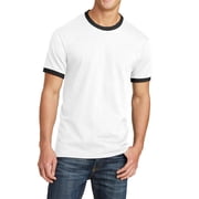 JustBlanks Cotton Blend Ringer Crew Neck Short Sleeve Contrast Trim T Shirt