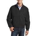 thumbnail image 1 of JustBlanks Mens Lightweight Poly Cotton Poplin Jacket with Cadet Collar Elastic Cuffs, 1 of 1