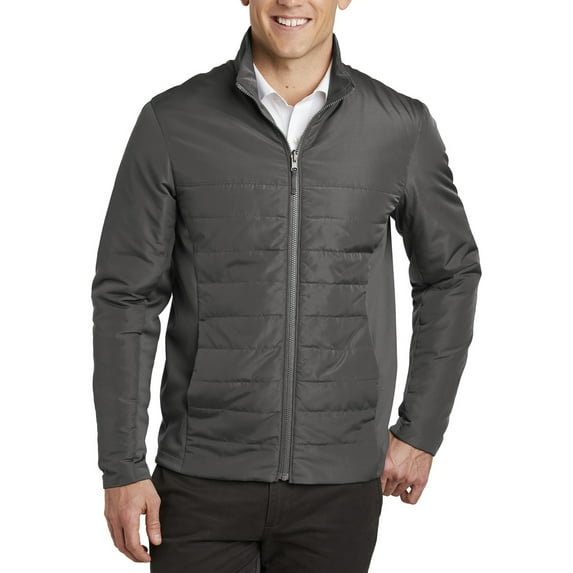 JustBlanks Mens Quilted Insulated Full Zip Jacket with Stretch Panels Water Resistant Long Sleeve