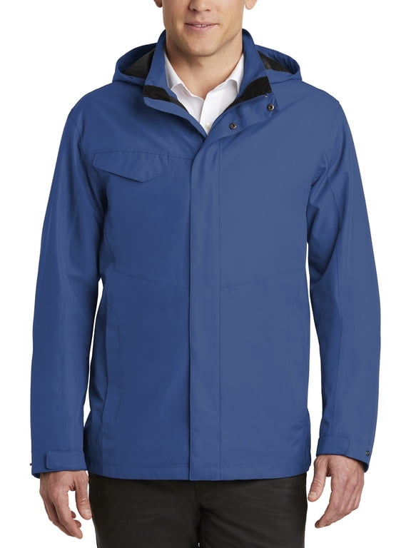 Water Resistant Breathable Outer Shell Jacket with Adjustable Hood Multiple Pockets