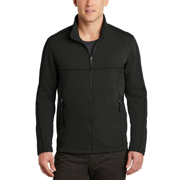 JustBlanks Smooth Fleece Jacket with Molded Zipper Contrast Stitching