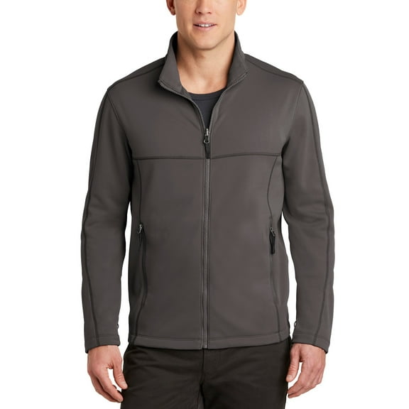 JustBlanks Smooth Fleece Jacket with Molded Zipper Contrast Stitching