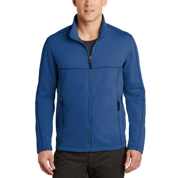 JustBlanks Smooth Fleece Jacket with Molded Zipper Contrast Stitching