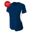 thumbnail image 1 of JustBlanks Women Short Sleeve Workout High Performance Athletic V Neck T Shirts, 1 of 1