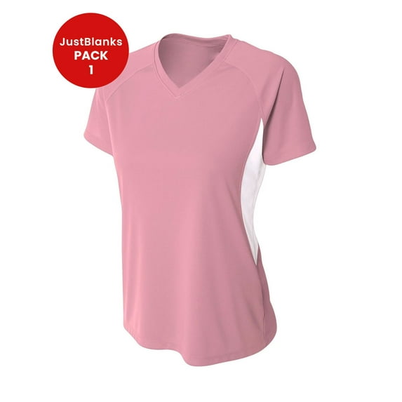 JustBlanks Women Short Sleeve Workout High Performance Athletic V Neck T Shirts