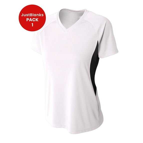 JustBlanks Women Short Sleeve Workout High Performance Athletic V Neck T Shirts