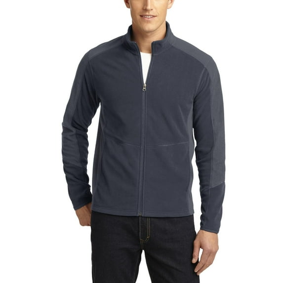 JustBlanks Colorblock Microfleece Jacket with Stand Up Collar and Long Sleeves