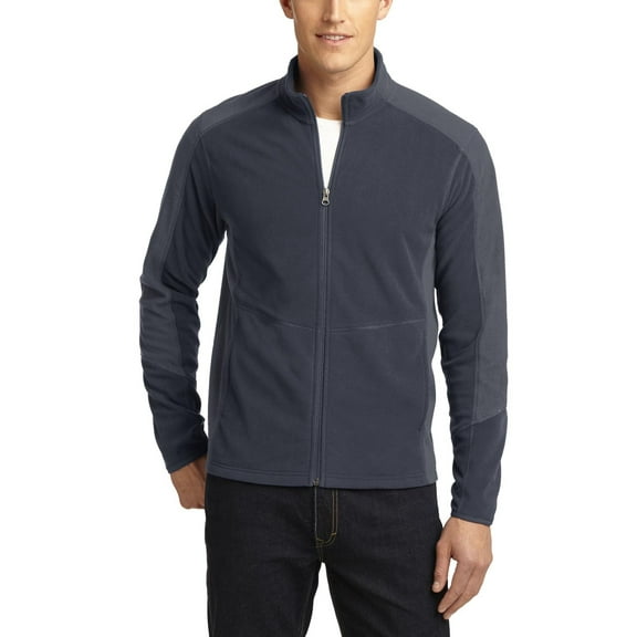 JustBlanks Colorblock Microfleece Jacket with Stand Up Collar and Long Sleeves