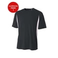 thumbnail image 1 of JustBlanks Mens Athletic T-Shirt Short Sleeve Lightweight Cooling Performance Color Blocked Crewneck Tshirts for Men, 1 of 1