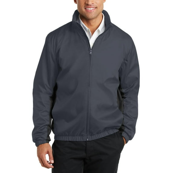 JustBlanks Mens Colorblock Wind Jacket Lightweight Water Resistant Shell with Packable Hood