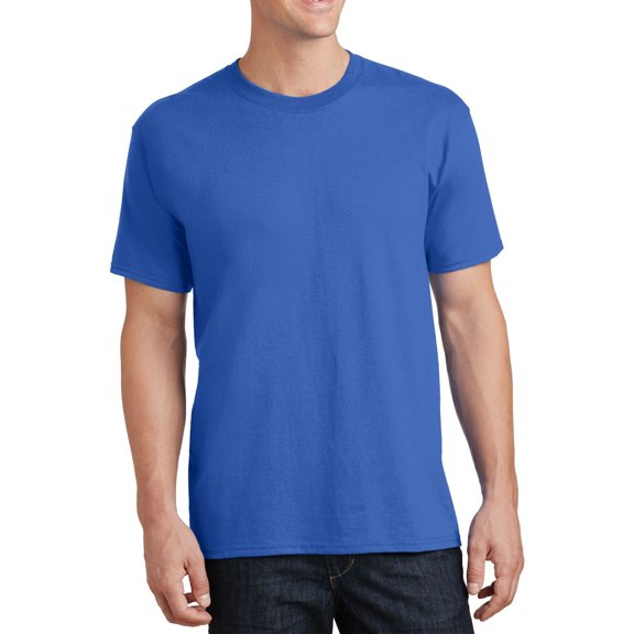 Just Blanks Core Cotton T-Shirt Short Sleeve Is Designed In A Classic Silhouette, Royal, 4XL