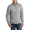 thumbnail image 1 of JustBlanks Adult Core Fleece 1 4 Zip Pullover Sweatshirt Cotton Polyester Blend Long Sleeve, 1 of 1