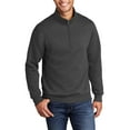 thumbnail image 1 of JustBlanks Adult Core Fleece 1 4 Zip Pullover Sweatshirt Cotton Polyester Blend Long Sleeve, 1 of 1