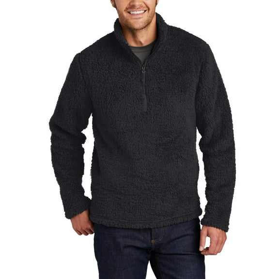 JustBlanks Cozy 1 4 Zip Sherpa Fleece Pullover Polyester Long Sleeve Stand Collar
