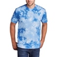 thumbnail image 1 of JustBlanks Crystal Tie Dye 100 Cotton Rib Knit Collar Short Sleeve T Shirt, 1 of 1
